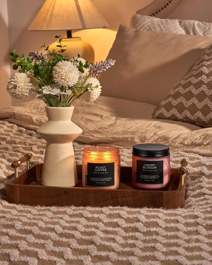 M&SENSE Coffee Candles Scented Strong, 2 Wick 11.6oz 70 Hours Burning Time Organic Natural Soy Wax Candle for Bedroom Kitchen Home Decor, Housewarming Gift for Men and Women-Ruum Studio Home