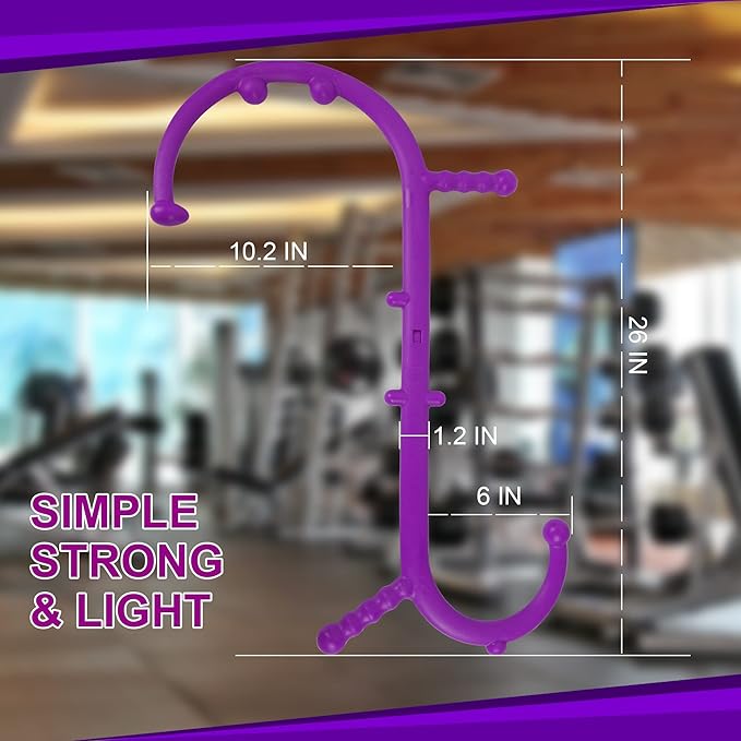 Massage Trigger Point Cane, Muscle Release Tool Self Massage Hook Cane, Handheld Back, Neck, Shoulder, Leg and Feet Massager Rod, Body Deep Tissue for Men & Women, Purple-Ruum Studio Home