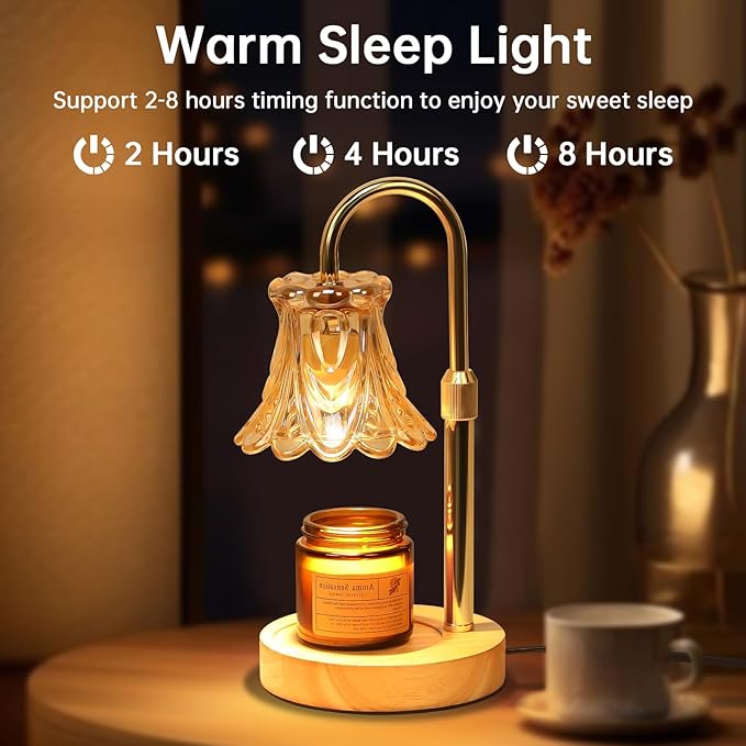 GEEZO Fragrance Candle Warmer Lamp，Electric Candle Warmer with Timer & Dimmer，Mom Christmas Birthday Gifts for Women, House Warming Gifts New Home Bedroom Decor-Ruum Studio Home