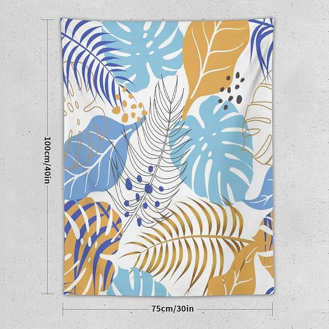ICMOLYYENLO Tropical Palm Leaves Wall Tapestry, Wall Art for Room Decoration Beautiful Wall Hanging for Bedroom Living Room Dormitory Apartment 60x60 Inch-Ruum Studio Home
