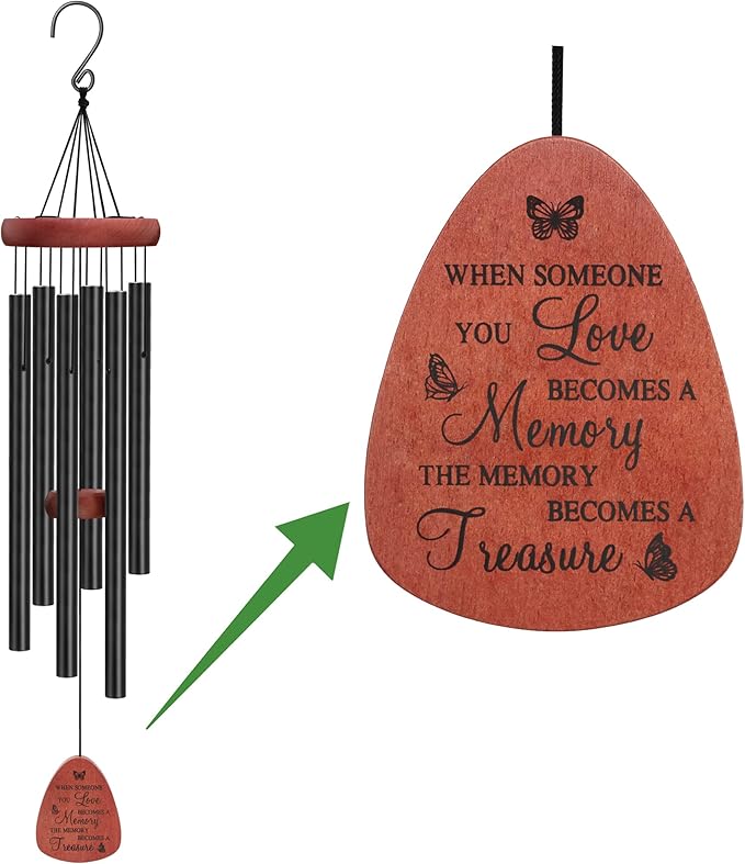 Memgift Wind Chimes for Outside Memorial Wind Chimes for Loss of Loved One Remembrance Sympathy Gifts for Loss of Loved One Outside Keepsake When Someone You Love-Ruum Studio Home