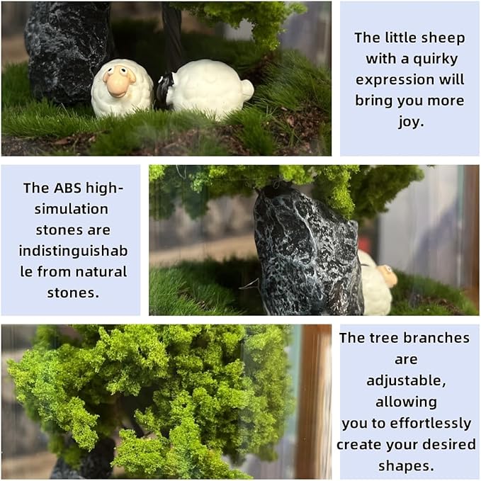 Oakwell Eternal Nature Desktop Ornament, a Miniature Scene Model with LED Light, a Gift for Yourself and Friends, Suitable for Decorating Scenes Such as Office Desks, Closets, Bedrooms, etc.-Ruum Studio Home