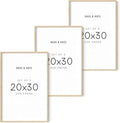 HAUS AND HUES 20x30 Picture Frames - Set of 3: Beige Framed Poster Frames-Ruum Studio Home