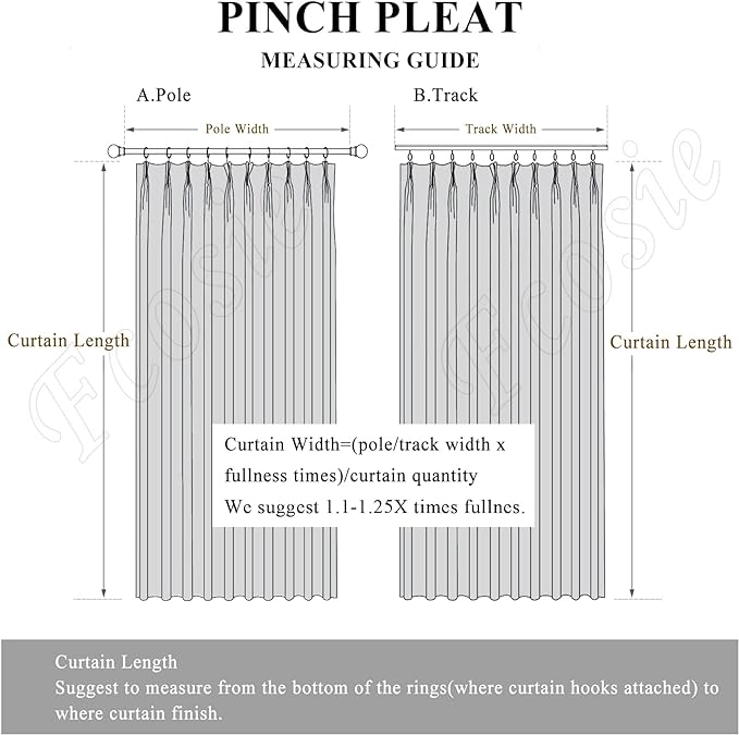 Full Blackout Privacy Curtains, 240 Inch Extra Wide Linen Blend Drapes, Pinch Pleat Window Drapery for Room Divider Storage/Space Room Separation, 1 Panel, W 240" x L 96", Greyish White-Ruum Studio Home