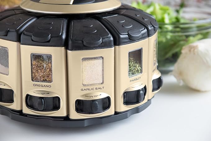 KitchenArt 57010 Select-A-Spice Auto-Measure Carousel Professional Series, Satin-Ruum Studio Home