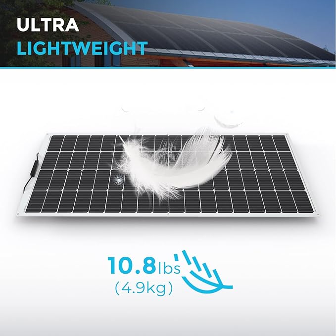 Renogy Solar Panels 200 Watt 12V, Flexible Solar Panel 200W 22% High-Efficiency, 240° Ultra Lightweight Solar Panels for Marine RV Cabin Van Car Boat Camping Curve Surfaces-Ruum Studio Home