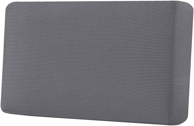 H.VERSAILTEX Super Stretch Individual Seat Cushion Covers Sofa Covers Couch Cushion Covers Slipcover Sets Thick Jacquard Textured Twill Fabric (1 Piece Loveseat Cushion Cover, Grey)-Ruum Studio Home