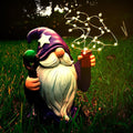 Resin Gnome Statue Outdoor Decor Waterproof Firework Solar LED Lights Gnomes Garden Sculpture Decorations for Outside Lawn Patio Yard Ornament Gifts (Gnome)-Ruum Studio Home
