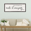 Today Only Happens Once Make It Amazing Framed Wall Art, 32''×12'' Rustic Religious Christian Lords Prayer Sign for God Jesus Christ Prayer, Horizontal Holy Inspirational Catholic Scripture Decor-Ruum Studio Home