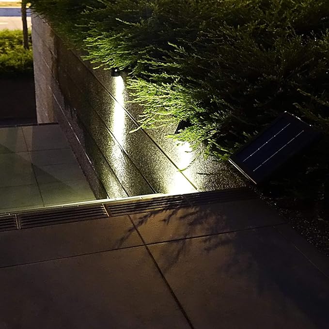 4-Spotlight Mini 50X Solar-Powered LED Spotlight (Cool White LED), Black Finish, Outdoor Garden Yard Landscape Downlight-Ruum Studio Home