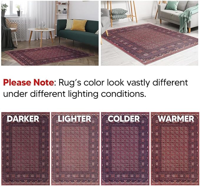 Keen Home Design 2x12 Rug - Machine Washable Runner with Non-Slip Backing, Ideal for Hallway, Entryway, Kitchen, Laundry Room - Vintage, Easy Clean, Durable, Low Pile Rug - (2'6" x 12')-Ruum Studio Home