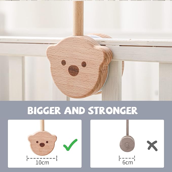Baby Crib Mobile Arm,HBM Wooden Mobile Arm for Crib Mobile Hanger for Crib Baby Girl Nursery Decor-Ruum Studio Home