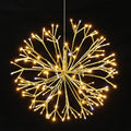 Christmas led Sparkle Ball Hanging Outdoor décorations -Haning Twig Ball,Snowflake Ornament Lights Indoor Outdoor Festive Holiday Décor 24Inch (Warm White)-Ruum Studio Home