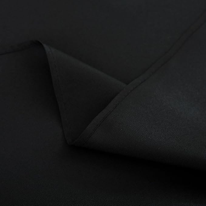 sancua 2 Pack Small Square Tablecloth 24 x 24 Inch Black, Stain and Wrinkle Resistant Washable Polyester Table Cloth Decorative Solid Fabric Table Cover for Nightstand End Bedside Tables-Ruum Studio Home
