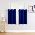 ChrisDowa Small Window Curtains for Kitchen and Bedroom - Grommet Short Thermal Insulated Room Darkening Curtains (2 Panels, Royal Blue, 52 x 36 Inch)-Ruum Studio Home