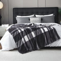 MERRYLIFE Black and White Plaid Throw Blanket Decorative Fleece Throw | Ultra-Plush Colorful | Couch Blanket Travel Lap | Home Gift Use(50" 60",Black White)-Ruum Studio Home