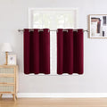 ChrisDowa Small Window Curtains for Kitchen and Bedroom - Grommet Short Thermal Insulated Room Darkening Curtains (2 Panels, Burgundy Red, 52 x 36 Inch)-Ruum Studio Home