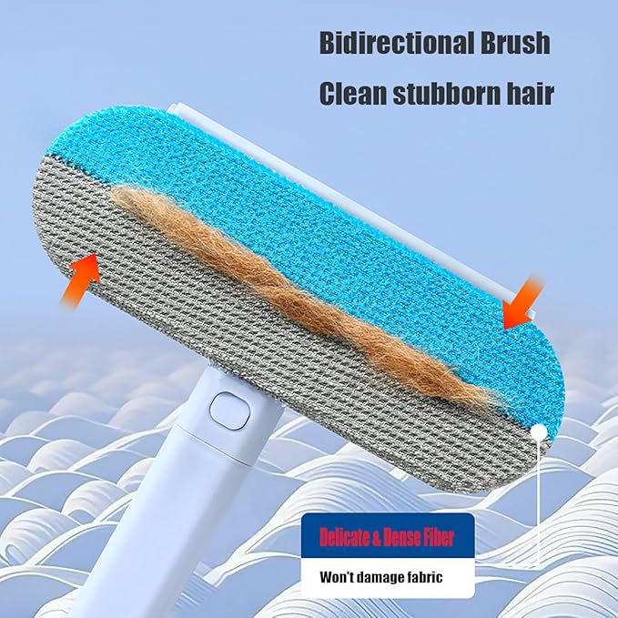 2 PCS Pet Hair Remover for Furniture,4 in 1 Reusable Lint Brush with 17-Inch Handle, Washable Tool for Dog and Cat Hair on Couches, Carpets, Clothes, Bedding, and Cars-Ruum Studio Home