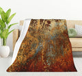 HGOD DESIGNS Brown Rust Colorful Metal Rusty Steel Iron Structure Blanket Throw Blanket Soft Comfortable for Sofa Chair Bed Office 50" x60-Ruum Studio Home