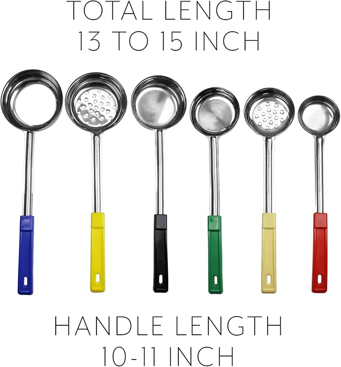 Darware Portion Control Serving Spoons (6-Piece Ladle Set); w 1/4 Cup, 1/2 Cup, 3/4 Cup & 1 Cup (2, 4, 6, 8 oz) & 1/2 & 1 Cup Utensils/Spoodles-Ruum Studio Home