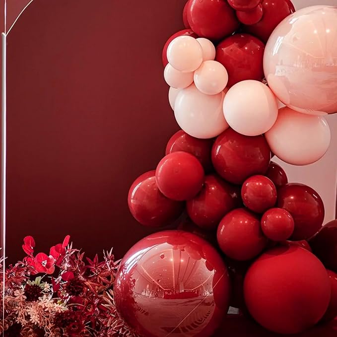 130pcs Ruby Red Balloons Different Sizes 18" 12" 10" 5" Dark Red Latex Balloon Garland Arch Kit for Birthday Baby Shower Graduation Wedding Valentine's Day Christmas Party Decorations-Ruum Studio Home