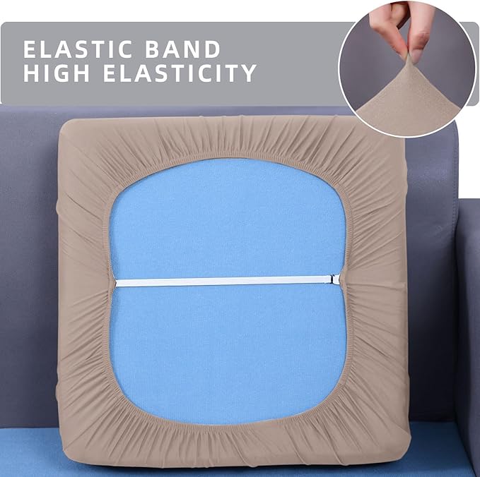 hyha Waterproof Couch Cushion Covers, Sectional Sofa Slipcovers Washable, L Shape Chaise Dog Couch Covers for Sectional Sofa, Universal Furniture Protector (1 Piece for Chaise XL, Taupe)-Ruum Studio Home