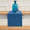 Solino Home Linen Table Runner 108 Inches Long - 100% Pure Linen Indigo Blue Dining Table Runner 14 x 108 Inch for Fall, Autumn, Thanksgiving - Fete-Ruum Studio Home