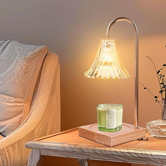 GEEZO Fragrance Candle Warmer Lamp，Electric Candle Warmer with Timer & Dimmer，Mom Christmas Birthday Gifts for Women, House Warming Gifts New Home Bedroom Decor-Ruum Studio Home