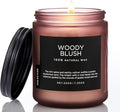 M&SENSE Woody Blush - Rose Vetiver Scented Candles 7.05oz 50 Hour Long Lasting Burn Non Toxic Natural Luxury Candle Gifts for Women，Aromatherapy Gifts for Relaxing Spa-Ruum Studio Home