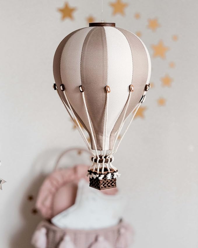 Decorative Hot Air Balloon Baby Shower Centerpieces - Nursery and Toddler Room Bedroom Decor - Home Decorations - Gold/Beige-Ruum Studio Home