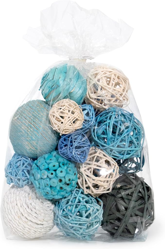 ANDALUCA Decorative Balls Bag Bowl Filler Home Decor (Turqouise Blue)-Ruum Studio Home