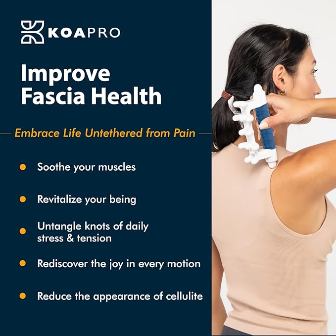 KOAPRO Fascia Massage Tool Blaster for Cellulite, Muscle Knots, Trigger Points - All-in-One Full Body Myofascial Release Tool, Facia Blaster, Targeted Tension Relief, Effective Back and Neck Massager-Ruum Studio Home