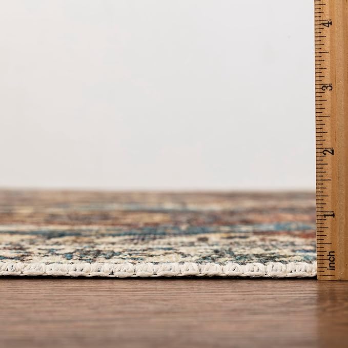 Keen Home Design 2x10 Rug - Machine Washable Runner with Non-Slip Backing, Ideal for Hallway, Entryway, Kitchen, Laundry Room - Vintage, Easy Clean, Durable, Low Pile Rug - (2'6" x 10')-Ruum Studio Home