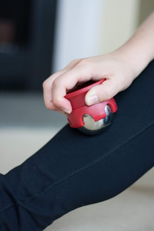 Massage Roller Ball - Stainless Steel Gel Balls for Heat + Ice Therapy - Back, Shoulder, Calf, Foot Massager with Heat or Cold - Myofascial Release - Deep Tissue Trigger Points - Hot Cold Roller..-Ruum Studio Home