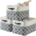 DECOMOMO Grey Storage Bins Fabric Storage Baskets for Shelves, Linen Closet Organization Toys Nursery (Grey Patterns, Large - 3 Pack)-Ruum Studio Home