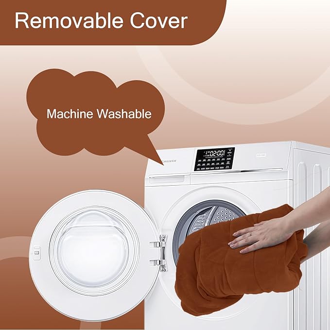 MeMoreCool Square Stuffed Pouf Ottoman Foot Rest, Floor Pouf Foot Stool with Foam Chunk Filling, Soft Stuffed Ottoman Footrest for Living Room, Coffee-Ruum Studio Home