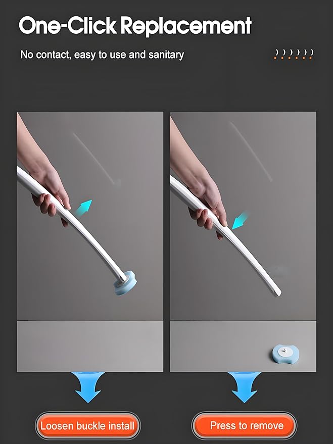 56 Count Toilet Bowl Wand Refills, KIRIKIT Wall-Mounted Disposable Toilet Cleaner Brush Heads for Bathroom Toilet Scrubber Cleaning Accessories, Lavender, Lemon, Ocean-Ruum Studio Home