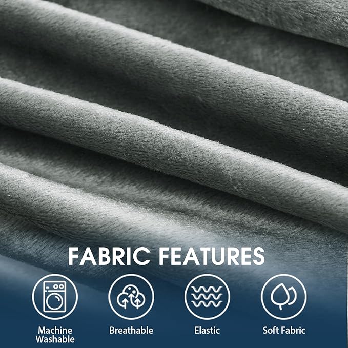Bean Bag Chairs for Adults - Memory Foam Furniture BeanBag Chair - Kids/Teens Sofa with Soft Micro Fiber Cover - Round Fluffy Couch for Living Room Bedroom College Dorm - 4.5 ft, Gray Stripe-Ruum Studio Home