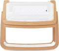 SnuzPod 4 Rocking Baby Bassinet Bedside Sleeper - Lightweight, Portable Bedside Bassinet, Lift Off Crib, Zip Down Wall, 3D Breathable Mattress, 6 Height Settings and Comfort Incline Mode, Natural-Ruum Studio Home