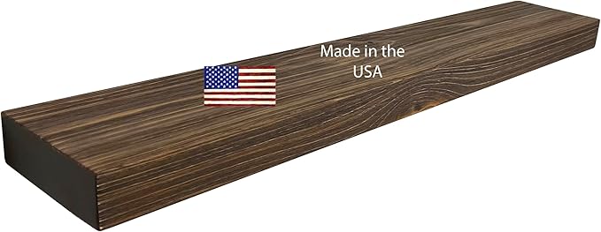 joelsantiques 48 Inch Wooden Floating Shelves for Wall - 48x8x2 in - Made of Natural Wood - Heavy Duty Rustic Wall Shelves for Bedroom - Perfect for Living Room, Kitchen - Medium Brown-Ruum Studio Home