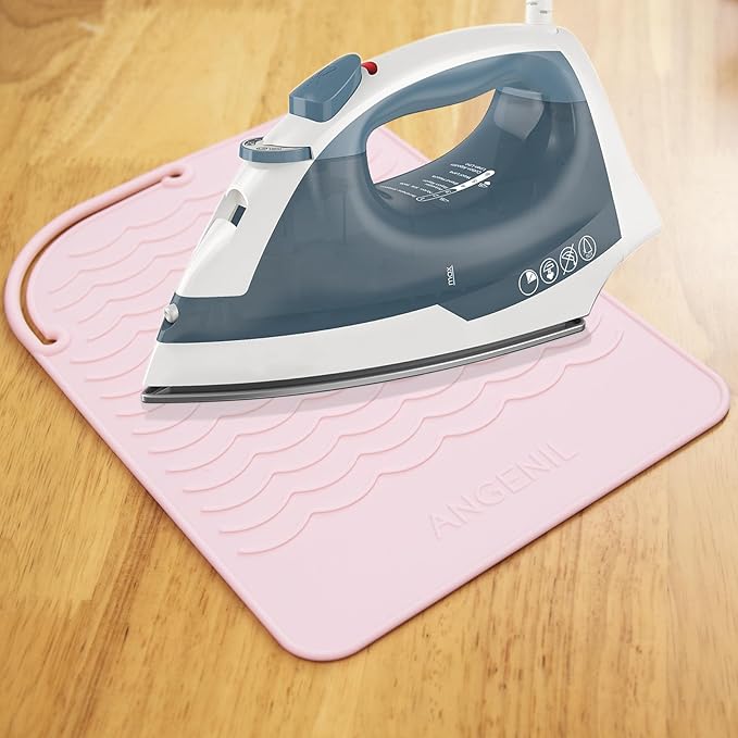 ANGENIL Flat Iron Silicone Mat and Travel Case for Hair Tools - Heat Resistant Mat, Straightener Pad, and Curling Iron Sleeve (9" x 6.5")-Ruum Studio Home