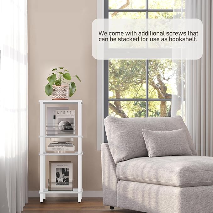 TUTOTAK End Table with Charging Station, Small Side Table with Outlets, Nightstand Bedside Table, 2-Tier Storage Shelf for Small Space, Living Room, Bedroom, Marble White TB01BMW040-Ruum Studio Home