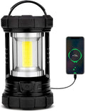 Rechargeable Camping Lantern, 3000LM 5 Light Modes Camping Light 4400 Capacity Phone Charger LED Impact-Resistant Flashlight Lantern Portable Waterproof Hurricane Lanterns for Emergency(Black)-Ruum Studio Home