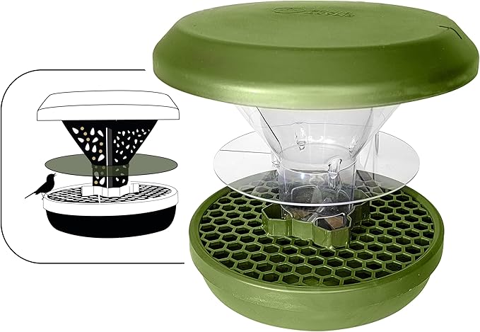 SWISSINNO Big Bird Blocker Ring, Transparent, Prevent Pigeons, Crows and Other unwanted Large Birds Scaring Away Smaller Birds, for Smart Bird Feeder Davos-Ruum Studio Home