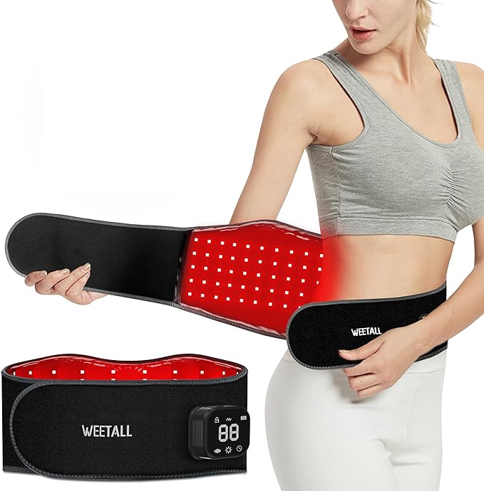 Red Light Therapy Belt for Body: Massage Heating Infrared Light Device, Portable Cordless 660nm&850nm Pad Wrap with Vibration and Rechargeable Battery for Waist Belly Pain Relief Women Men at Home-Ruum Studio Home