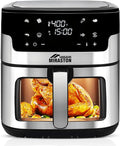 8.5QT Air Fryer, Family Size Digital Air Fryers, Nonstick Square Basket, Smart Touchscreen with 8-Preset, Air Frying, Reheat Leftovers, Party Food, Fast Cooking, Dishwasher-Safe, for Kitchen-Ruum Studio Home