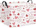 HIYAGON Rectangular Valentines Gift Basket - Pink Love Room Decor-Ruum Studio Home