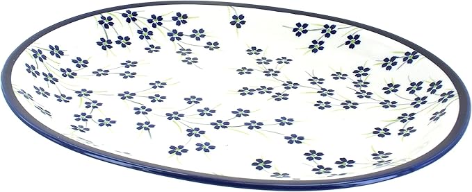 Blue Rose Polish Pottery Willow Large Serving Platter-Ruum Studio Home