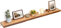 Floating Shelves for Wall Decor, Rustic Solid Elm Wood Live Edge Floating Shelves Wall Mounted, Wall Shelves with Invisible Bracket for Living Room Bathroom Bedroom Kitchen, 55 Inch, Natural-Ruum Studio Home