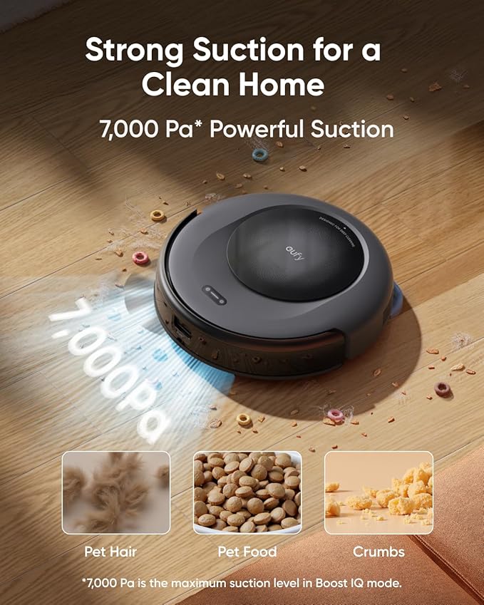 eufy Robot Vacuum Omni C20, Robot Vacuum and Mop Combo, Self Emptying, Auto Mop Washing and Auto Drying for Hands-Free Cleaning, 7000 Pa Powerful Suction, 3.35-Inch Design, All-in-One Station-Ruum Studio Home